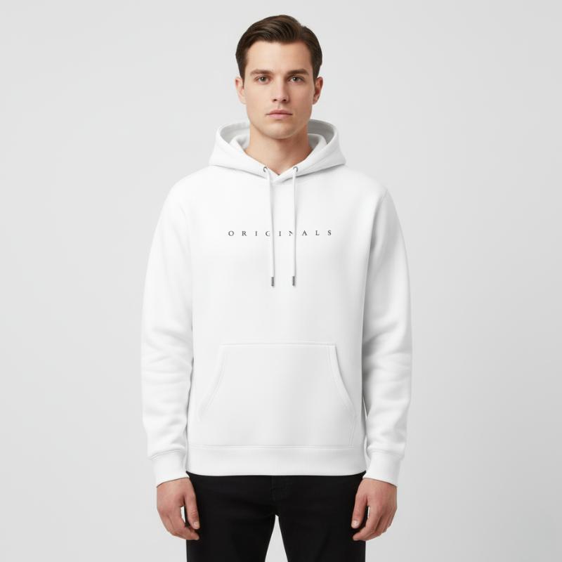 Aaron | Men’s Pullover Hoodie White
