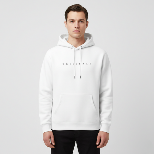 Aaron | Men’s Pullover Hoodie White