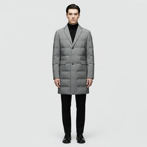 Adam | Men’s Premium Parka Coat Grey