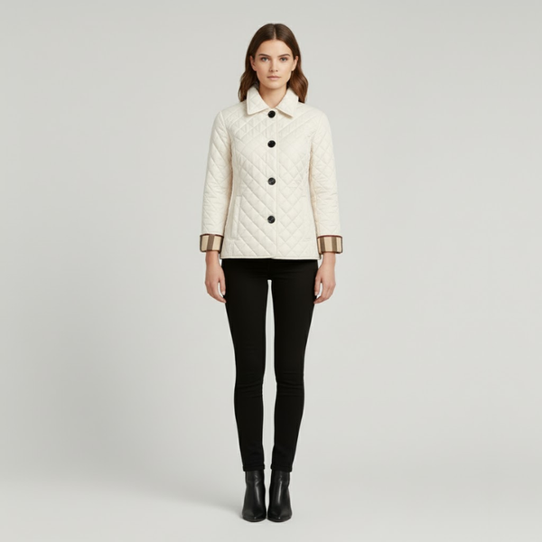 Alexandra | Women’s Quilted Winter Jacket Beige