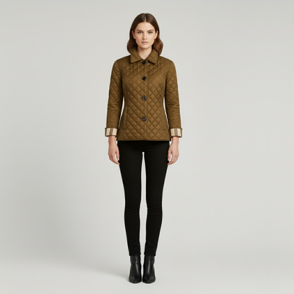 Alexandra | Women’s Quilted Winter Jacket Khaki