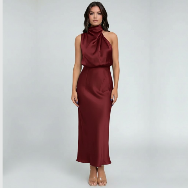 Annabelle | Women’s Off Shoulder Maxi Evening Dress Red