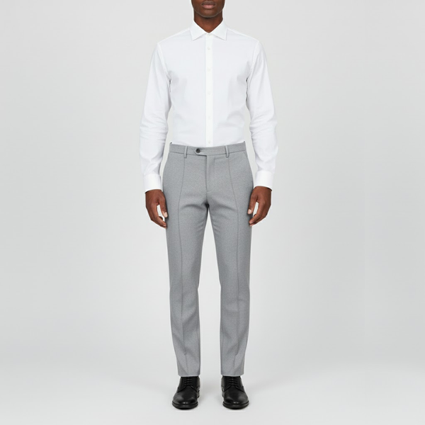 Arlo | Men’s Casual Elegance Trousers Light Grey