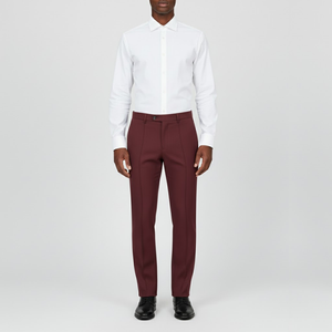 Arlo | Men’s Casual Elegance Trousers Wine Red