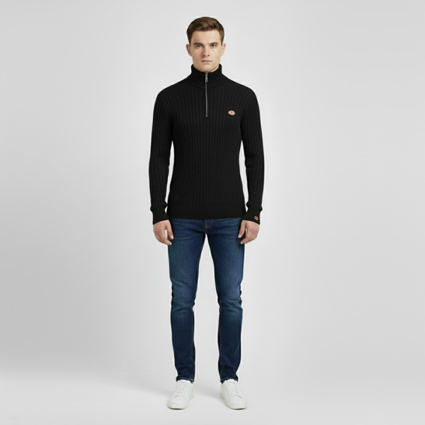 Arthur | Men’s Half-Zip Sweater Black