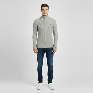 Arthur | Men’s Half-Zip Sweater Grey