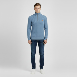 Arthur | Men’s Half-Zip Sweater Light Blue