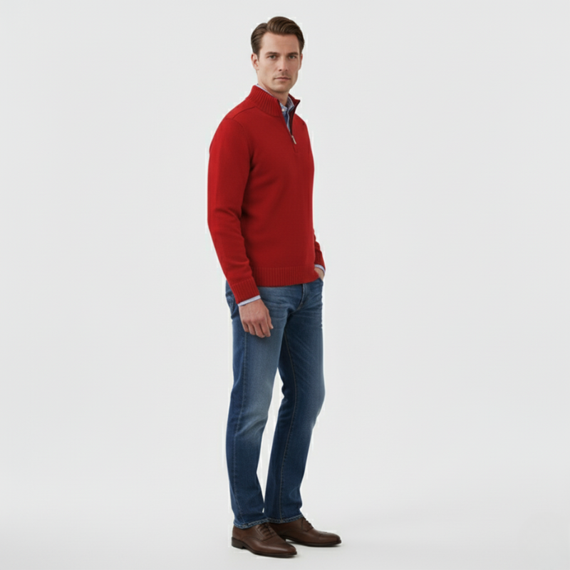 Blake | Men’s Half Zip Jumper Red