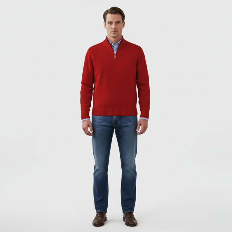 Blake | Men’s Half Zip Jumper Red