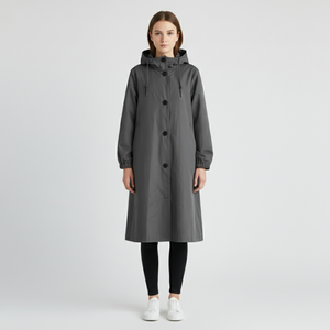 Bonnie | Women's Hooded Raincoat Grey