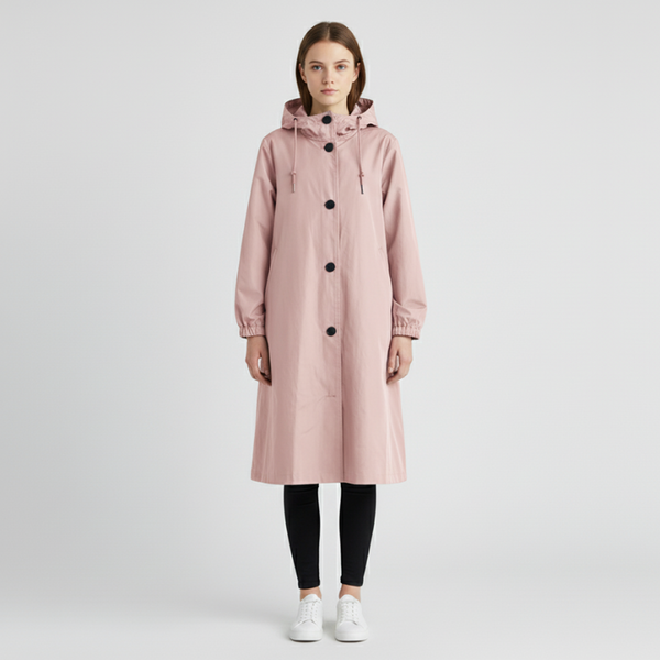 Bonnie | Women's Hooded Raincoat Pink