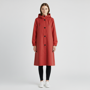 Bonnie | Women's Hooded Raincoat Red