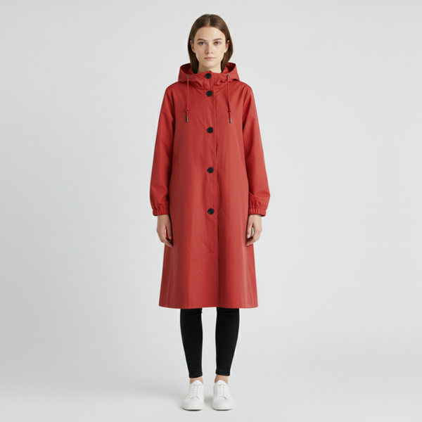 Bonnie | Women's Hooded Raincoat Red
