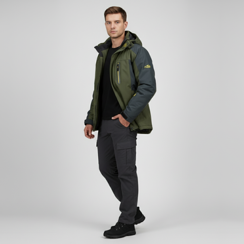 Connor | Men’s Premium Waterproof Winter Jacket Army Green