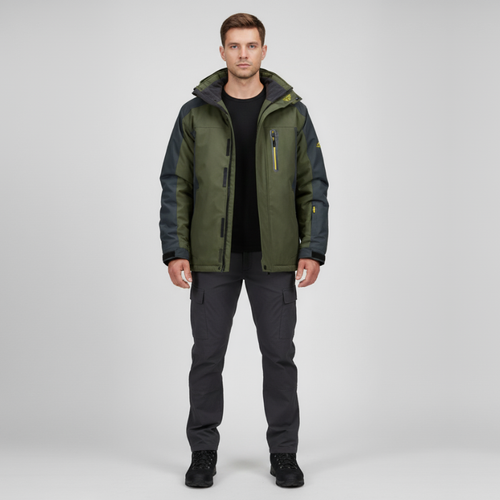 Connor | Men’s Premium Waterproof Winter Jacket Army Green
