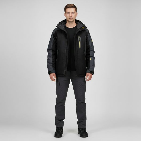 Connor | Men’s Premium Waterproof Winter Jacket Dark Grey