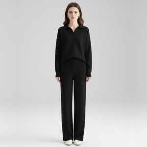 Delilah | Women’s Two-Piece Loungewear Set Black