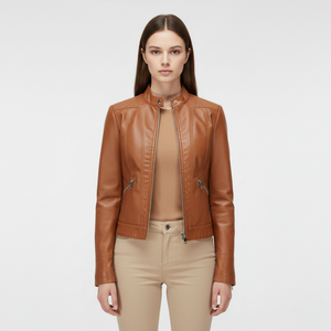 Eleanor | Women’s Long Sleeve Jacket Light Brown