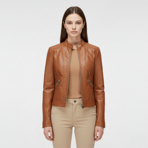 Eleanor | Women’s Long Sleeve Jacket Light Brown