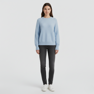 Erin | Women's Knit Jumper Pullover Light Blue