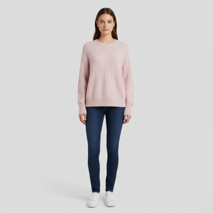 Erin | Women's Knit Jumper Pullover Light Pink