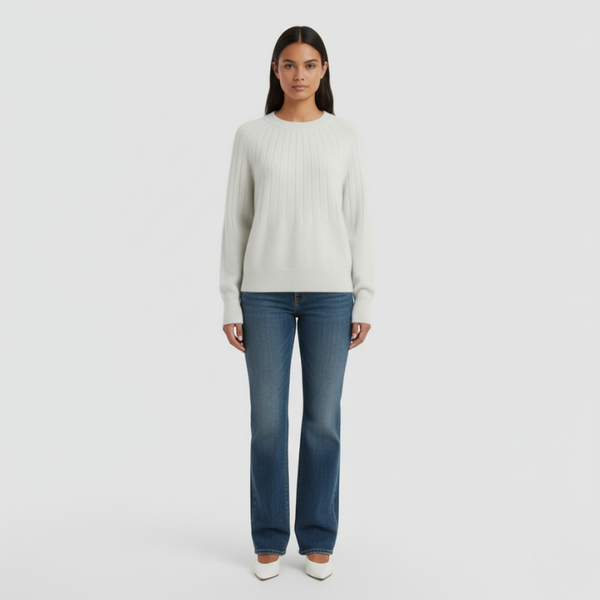 Erin | Women's Knit Jumper Pullover White
