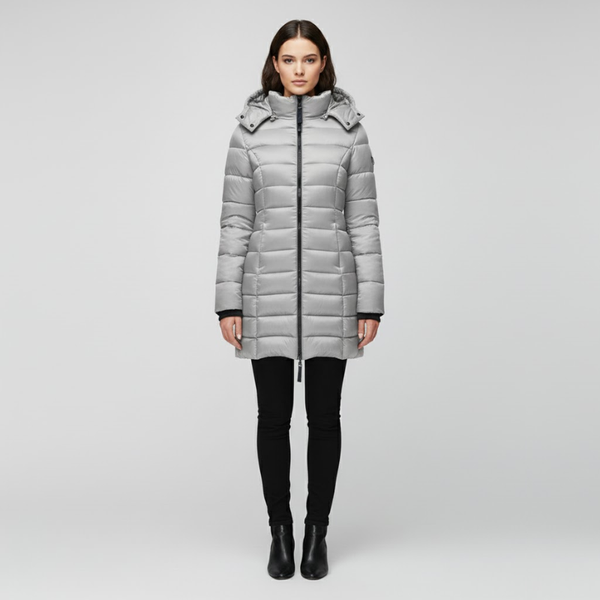 Flora | Women’s Ultra-Cozy Down Jacket Grey