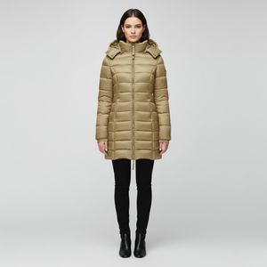 Flora | Women’s Ultra-Cozy Down Jacket Khaki