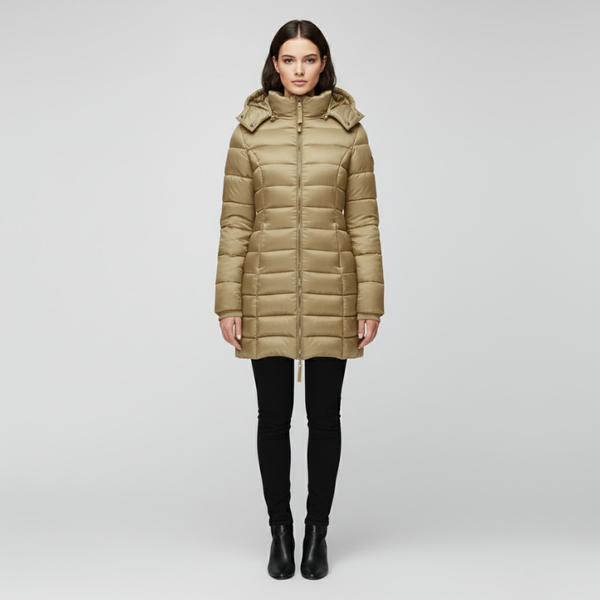 Flora | Women’s Ultra-Cozy Down Jacket Khaki