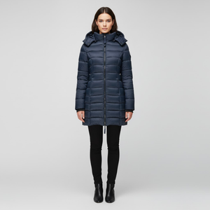Flora | Women’s Ultra-Cozy Down Jacket Navy Blue