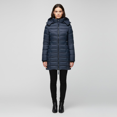 Flora | Women’s Ultra-Cozy Down Jacket Navy Blue