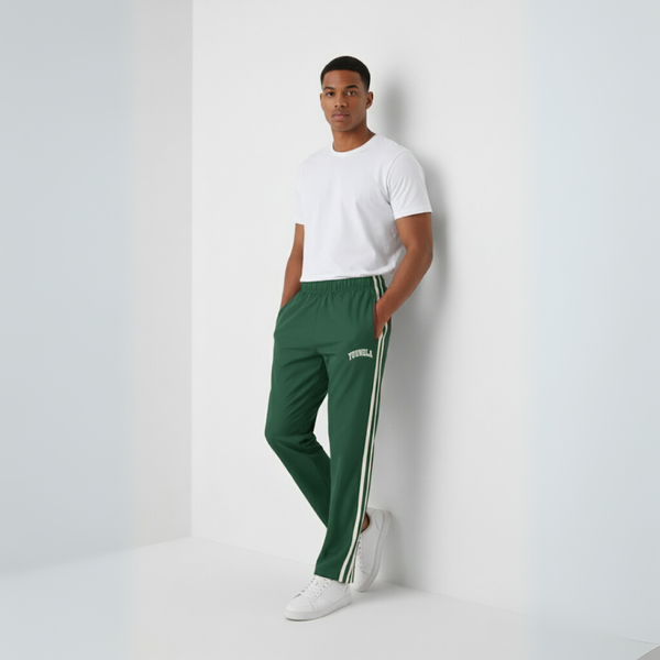 Gabriel | Men’s Double Side Stripe Joggers Green