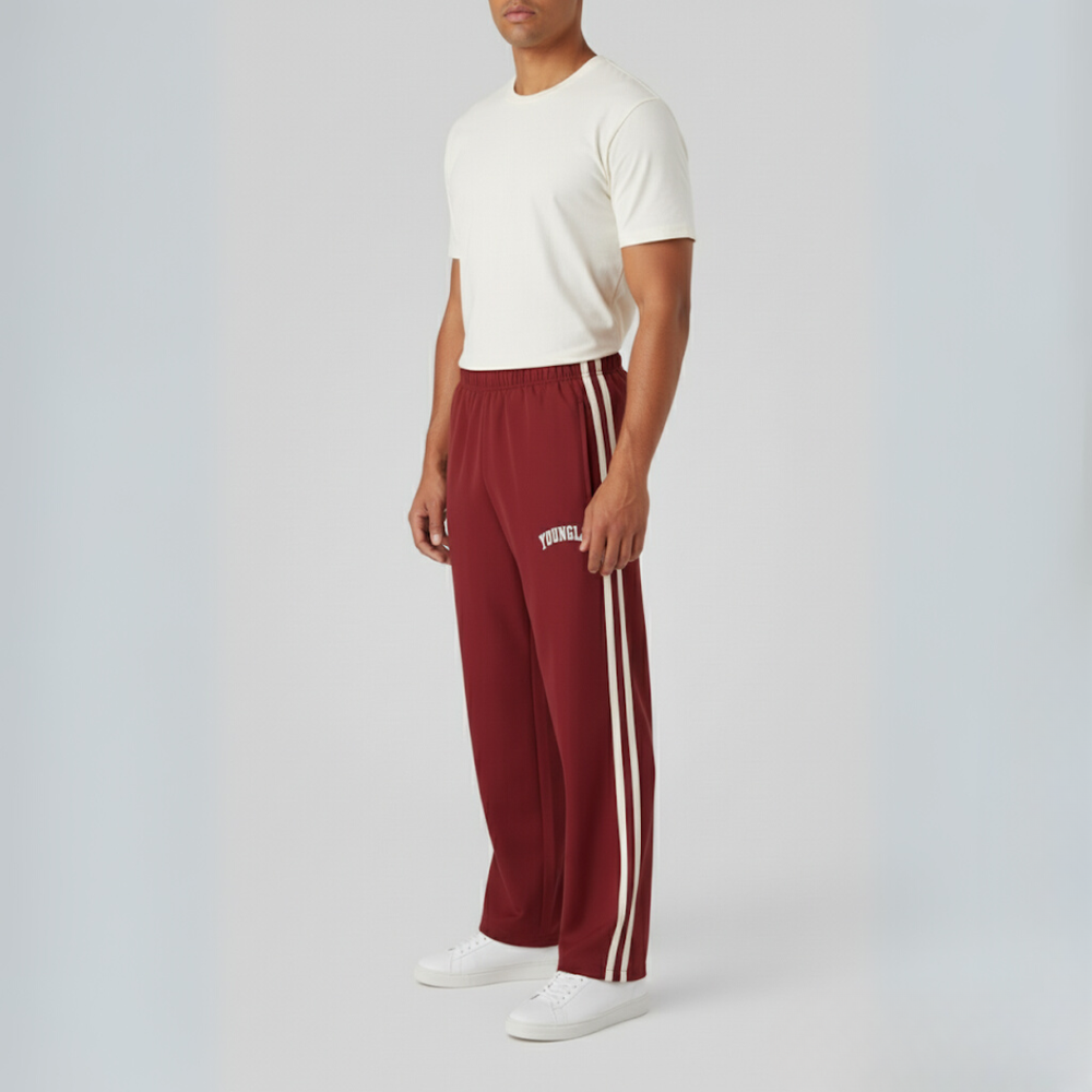 Gabriel | Men’s Double Side Stripe Joggers Red
