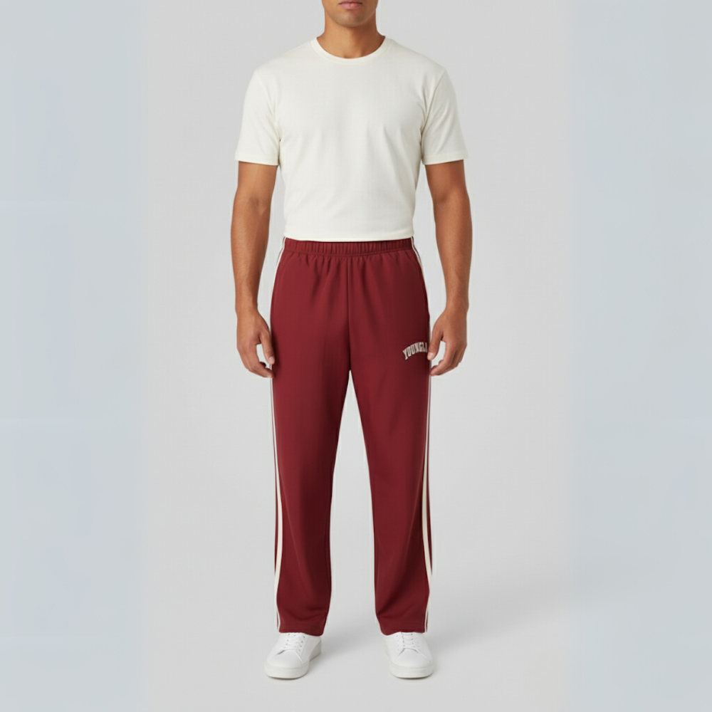 Gabriel | Men’s Double Side Stripe Joggers Red