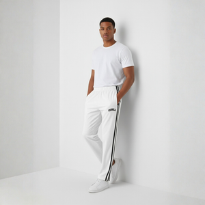 Gabriel | Men’s Double Side Stripe Joggers White