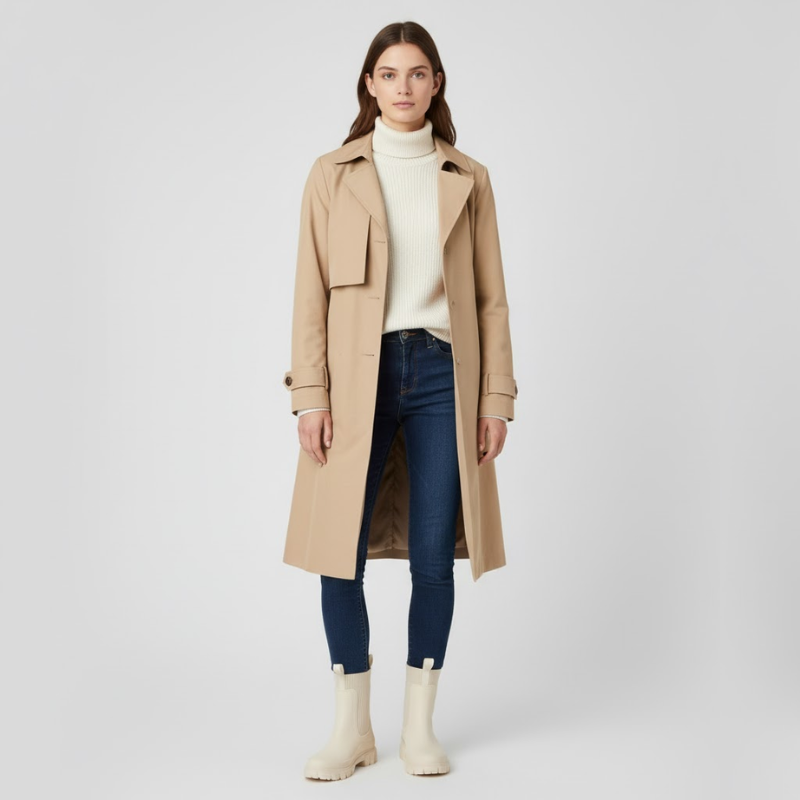 Georgia | Womens Waterproof Wellington Boots Beige