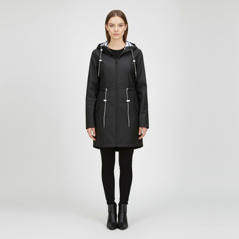 Gracie | Women's Waterproof Long Jacket Black