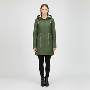 Gracie | Women's Waterproof Long Jacket Green
