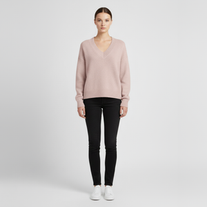 Hallie | Women’s V-Neck Jumper Pink