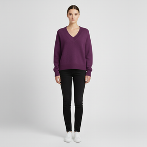 Hallie | Women’s V-Neck Jumper Purple