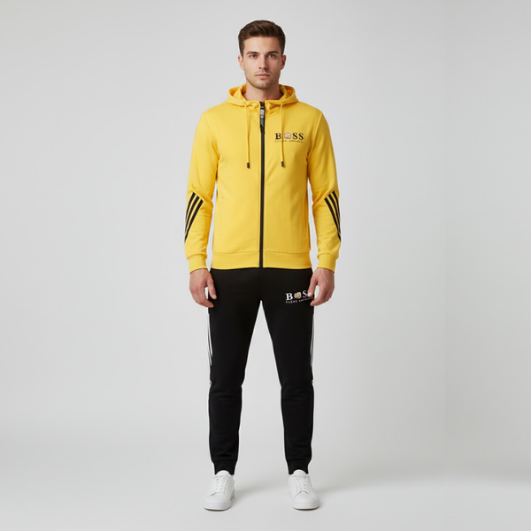 Henry | Men’s Stretch Sportswear Set Yellow