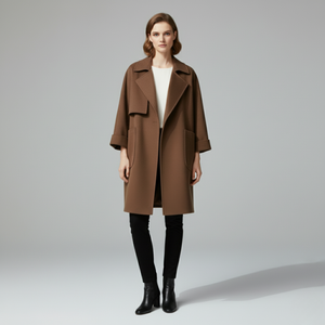 Holly | Women's Belted Oversized Trench Coat Brown