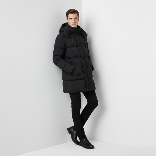 Hugo | Men’s Elegant Waterproof Parka Black