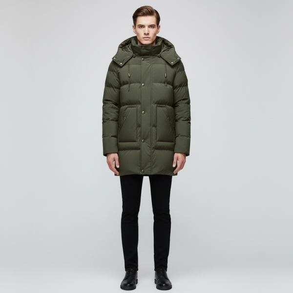 Hugo | Men’s Elegant Waterproof Parka Dark Green
