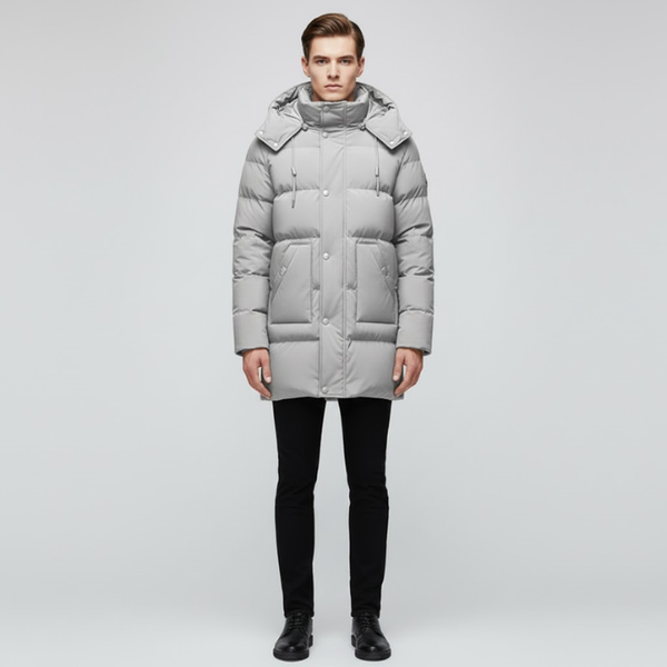 Hugo | Men’s Elegant Waterproof Parka Grey