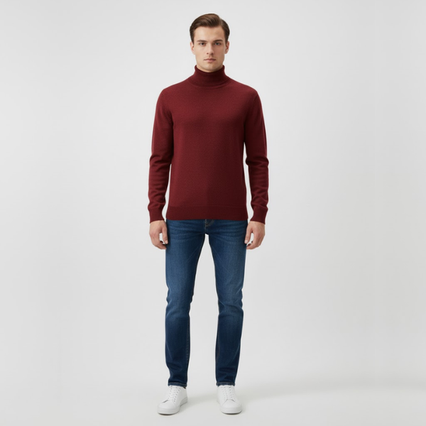 Jaxon | Men’s Pure Young Turtleneck Sweater Red