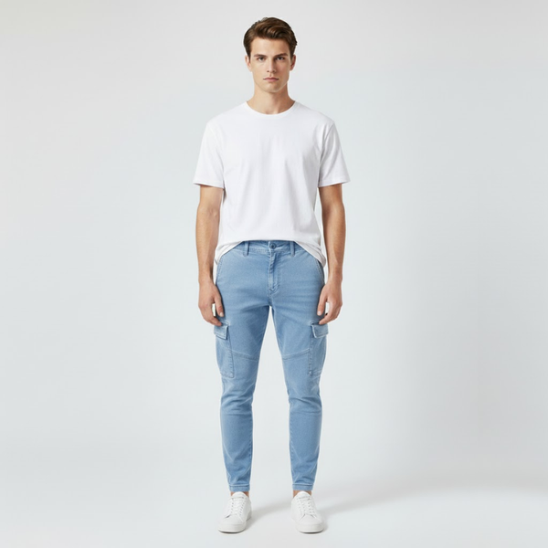 Joseph | Men’s Cargo Trousers Light Blue