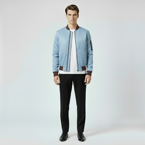 Joshua | Men’s Lightweight Handmade Jacket Light Blue