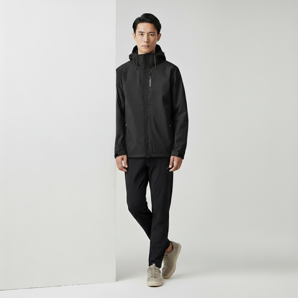 Kai | Men’s Breathable Rain Jacket Black