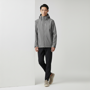 Kai | Men’s Breathable Rain Jacket Grey